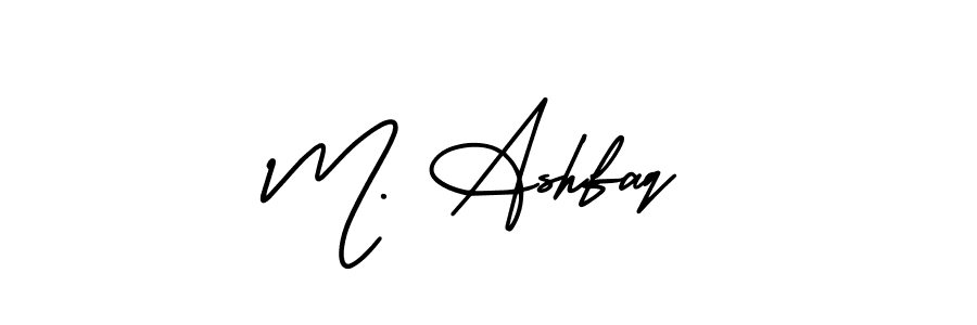 Design your own signature with our free online signature maker. With this signature software, you can create a handwritten (AmerikaSignatureDemo-Regular) signature for name M. Ashfaq. M. Ashfaq signature style 3 images and pictures png