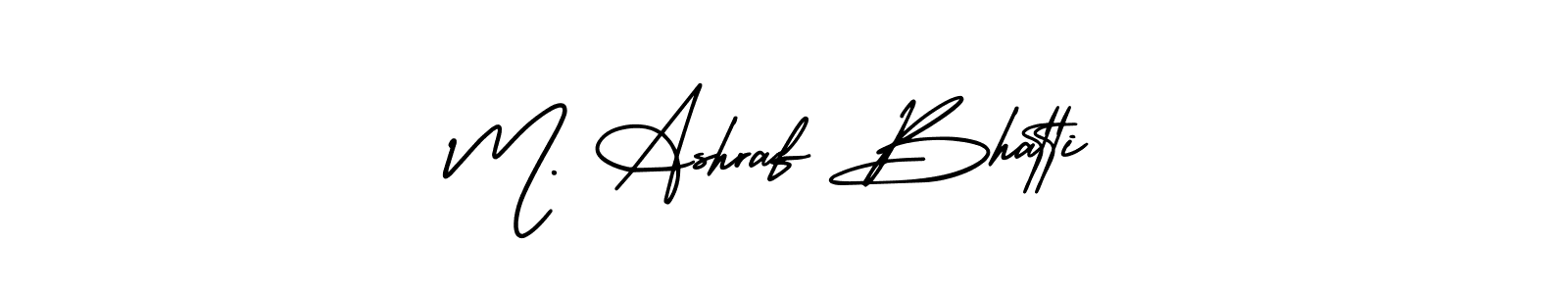 Create a beautiful signature design for name M. Ashraf Bhatti. With this signature (AmerikaSignatureDemo-Regular) fonts, you can make a handwritten signature for free. M. Ashraf Bhatti signature style 3 images and pictures png