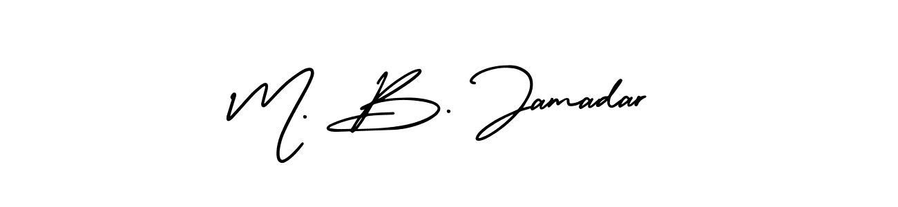 How to make M. B. Jamadar name signature. Use AmerikaSignatureDemo-Regular style for creating short signs online. This is the latest handwritten sign. M. B. Jamadar signature style 3 images and pictures png