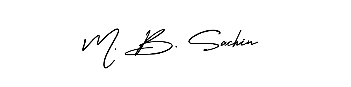 Make a beautiful signature design for name M. B. Sachin. With this signature (AmerikaSignatureDemo-Regular) style, you can create a handwritten signature for free. M. B. Sachin signature style 3 images and pictures png