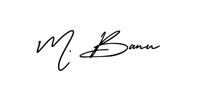 Create a beautiful signature design for name M. Banu. With this signature (AmerikaSignatureDemo-Regular) fonts, you can make a handwritten signature for free. M. Banu signature style 3 images and pictures png