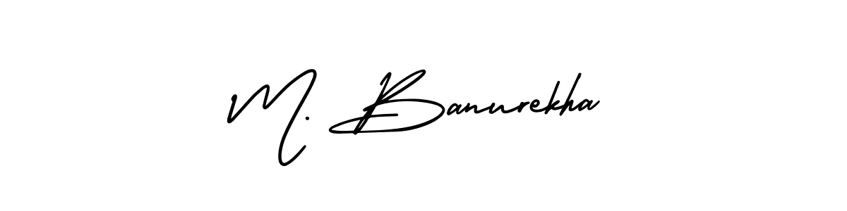 Make a beautiful signature design for name M. Banurekha. Use this online signature maker to create a handwritten signature for free. M. Banurekha signature style 3 images and pictures png