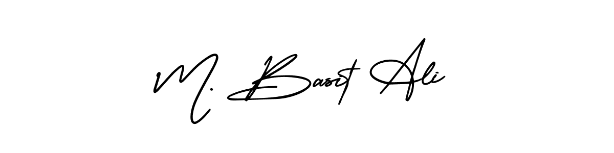 Create a beautiful signature design for name M. Basit Ali. With this signature (AmerikaSignatureDemo-Regular) fonts, you can make a handwritten signature for free. M. Basit Ali signature style 3 images and pictures png