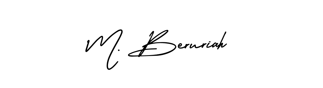 Make a beautiful signature design for name M. Beruriah. With this signature (AmerikaSignatureDemo-Regular) style, you can create a handwritten signature for free. M. Beruriah signature style 3 images and pictures png