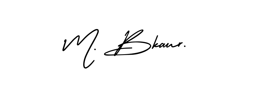 Use a signature maker to create a handwritten signature online. With this signature software, you can design (AmerikaSignatureDemo-Regular) your own signature for name M. Bkaur.. M. Bkaur. signature style 3 images and pictures png