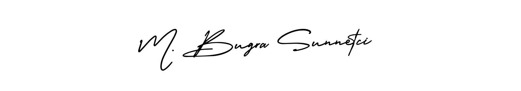 AmerikaSignatureDemo-Regular is a professional signature style that is perfect for those who want to add a touch of class to their signature. It is also a great choice for those who want to make their signature more unique. Get M. Bugra Sunnetci name to fancy signature for free. M. Bugra Sunnetci signature style 3 images and pictures png