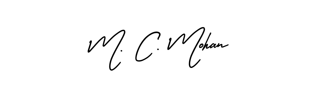 Create a beautiful signature design for name M. C. Mohan. With this signature (AmerikaSignatureDemo-Regular) fonts, you can make a handwritten signature for free. M. C. Mohan signature style 3 images and pictures png