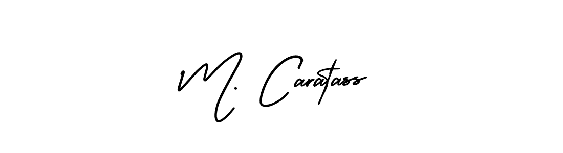 M. Caratass stylish signature style. Best Handwritten Sign (AmerikaSignatureDemo-Regular) for my name. Handwritten Signature Collection Ideas for my name M. Caratass. M. Caratass signature style 3 images and pictures png