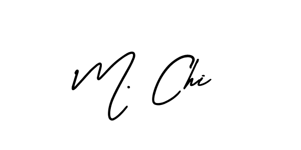 Use a signature maker to create a handwritten signature online. With this signature software, you can design (AmerikaSignatureDemo-Regular) your own signature for name M. Chi. M. Chi signature style 3 images and pictures png