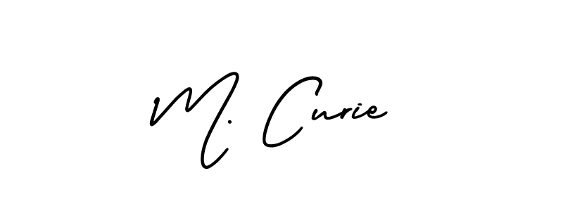 Use a signature maker to create a handwritten signature online. With this signature software, you can design (AmerikaSignatureDemo-Regular) your own signature for name M. Curie. M. Curie signature style 3 images and pictures png