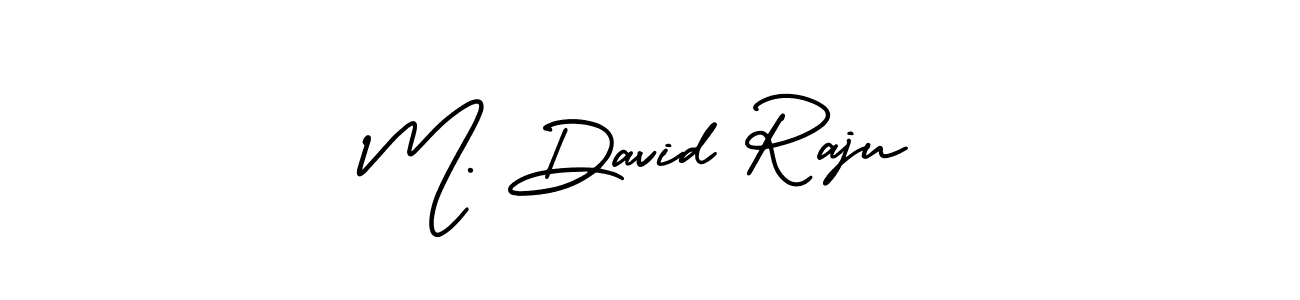 Make a short M. David Raju signature style. Manage your documents anywhere anytime using AmerikaSignatureDemo-Regular. Create and add eSignatures, submit forms, share and send files easily. M. David Raju signature style 3 images and pictures png