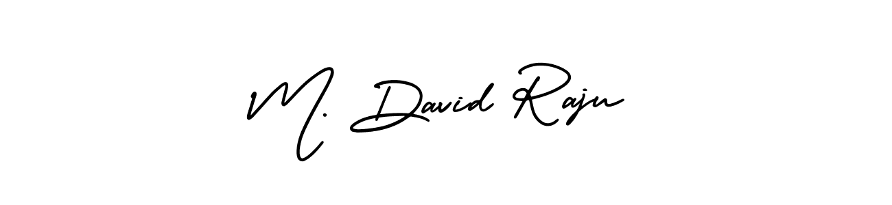 Also You can easily find your signature by using the search form. We will create M. David Raju name handwritten signature images for you free of cost using AmerikaSignatureDemo-Regular sign style. M. David Raju signature style 3 images and pictures png