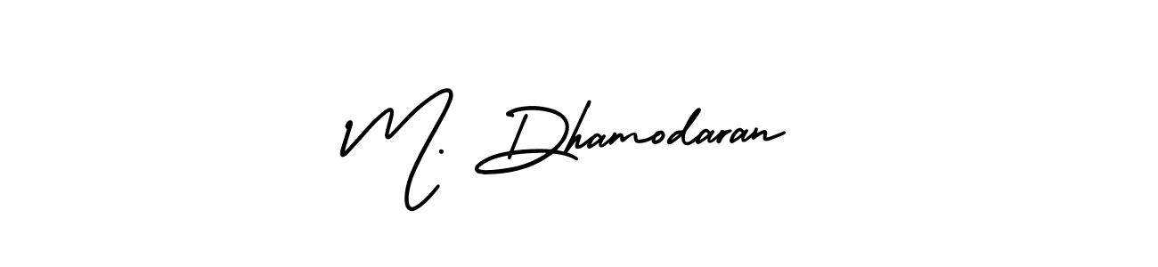 Design your own signature with our free online signature maker. With this signature software, you can create a handwritten (AmerikaSignatureDemo-Regular) signature for name M. Dhamodaran. M. Dhamodaran signature style 3 images and pictures png