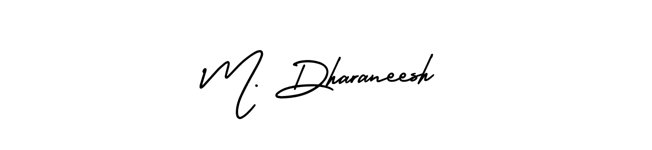 AmerikaSignatureDemo-Regular is a professional signature style that is perfect for those who want to add a touch of class to their signature. It is also a great choice for those who want to make their signature more unique. Get M. Dharaneesh name to fancy signature for free. M. Dharaneesh signature style 3 images and pictures png