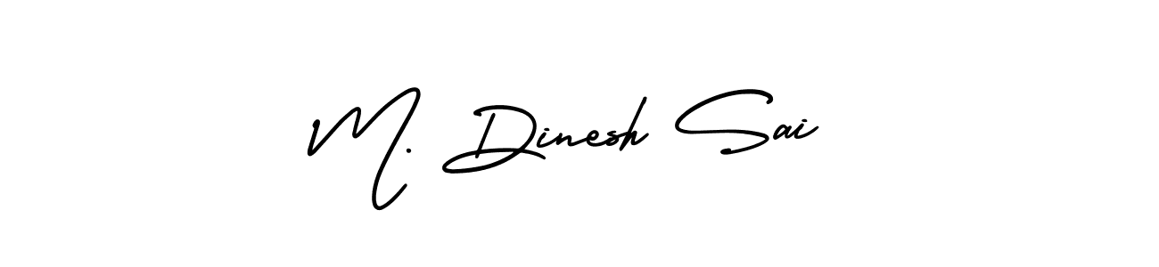 How to make M. Dinesh Sai name signature. Use AmerikaSignatureDemo-Regular style for creating short signs online. This is the latest handwritten sign. M. Dinesh Sai signature style 3 images and pictures png