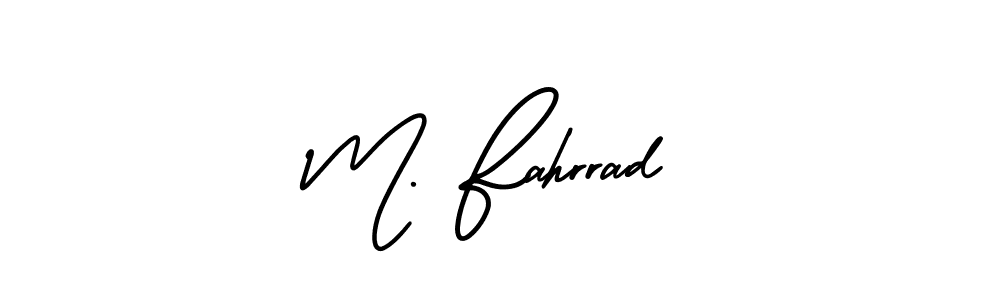 Use a signature maker to create a handwritten signature online. With this signature software, you can design (AmerikaSignatureDemo-Regular) your own signature for name M. Fahrrad. M. Fahrrad signature style 3 images and pictures png