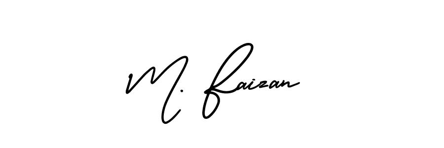 How to make M. Faizan signature? AmerikaSignatureDemo-Regular is a professional autograph style. Create handwritten signature for M. Faizan name. M. Faizan signature style 3 images and pictures png