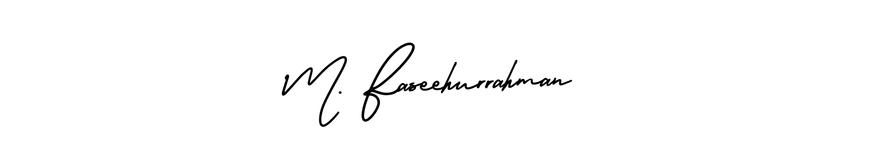 Once you've used our free online signature maker to create your best signature AmerikaSignatureDemo-Regular style, it's time to enjoy all of the benefits that M. Faseehurrahman name signing documents. M. Faseehurrahman signature style 3 images and pictures png