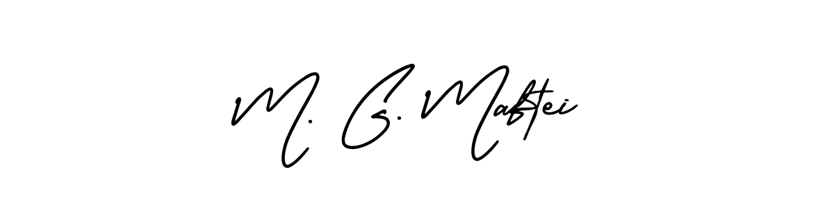 if you are searching for the best signature style for your name M. G. Maftei. so please give up your signature search. here we have designed multiple signature styles  using AmerikaSignatureDemo-Regular. M. G. Maftei signature style 3 images and pictures png