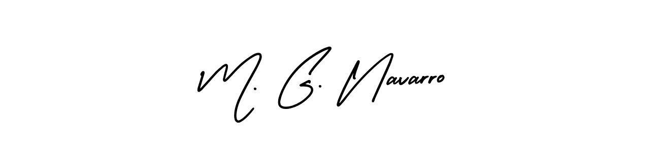 Also You can easily find your signature by using the search form. We will create M. G. Navarro name handwritten signature images for you free of cost using AmerikaSignatureDemo-Regular sign style. M. G. Navarro signature style 3 images and pictures png