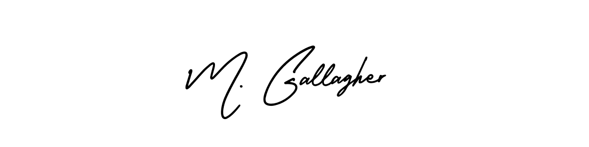 M. Gallagher stylish signature style. Best Handwritten Sign (AmerikaSignatureDemo-Regular) for my name. Handwritten Signature Collection Ideas for my name M. Gallagher. M. Gallagher signature style 3 images and pictures png