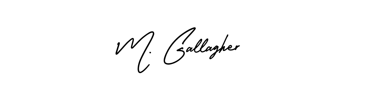 Create a beautiful signature design for name M. Gallagher. With this signature (AmerikaSignatureDemo-Regular) fonts, you can make a handwritten signature for free. M. Gallagher signature style 3 images and pictures png