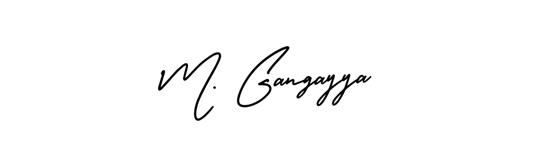 Make a beautiful signature design for name M. Gangayya. With this signature (AmerikaSignatureDemo-Regular) style, you can create a handwritten signature for free. M. Gangayya signature style 3 images and pictures png