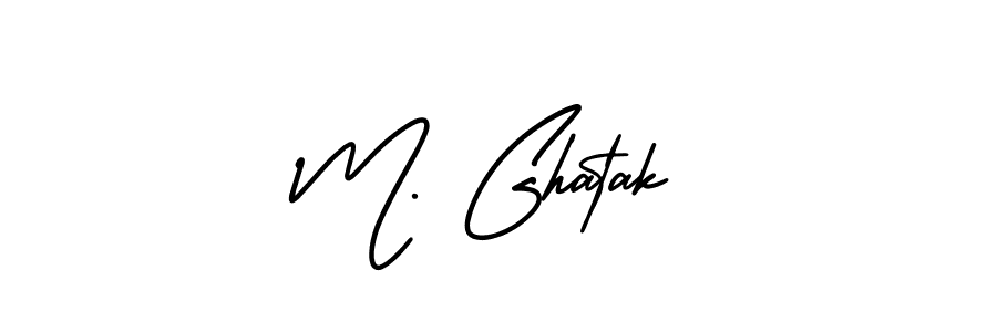 Similarly AmerikaSignatureDemo-Regular is the best handwritten signature design. Signature creator online .You can use it as an online autograph creator for name M. Ghatak. M. Ghatak signature style 3 images and pictures png