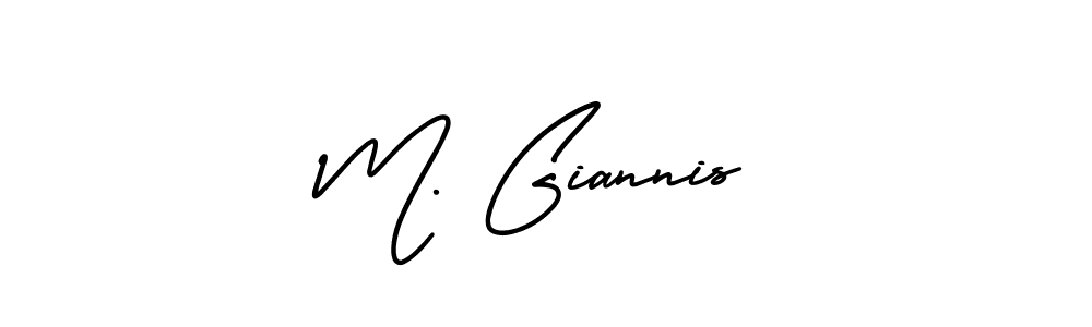 You should practise on your own different ways (AmerikaSignatureDemo-Regular) to write your name (M. Giannis) in signature. don't let someone else do it for you. M. Giannis signature style 3 images and pictures png