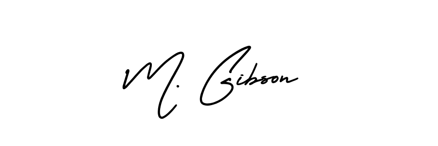 Make a beautiful signature design for name M. Gibson. With this signature (AmerikaSignatureDemo-Regular) style, you can create a handwritten signature for free. M. Gibson signature style 3 images and pictures png