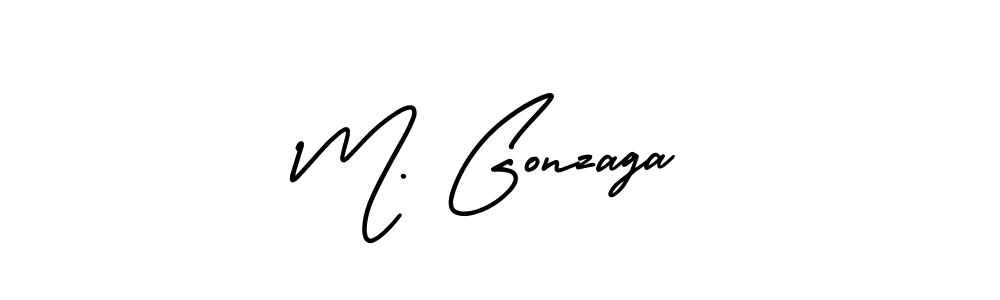 The best way (AmerikaSignatureDemo-Regular) to make a short signature is to pick only two or three words in your name. The name M. Gonzaga include a total of six letters. For converting this name. M. Gonzaga signature style 3 images and pictures png