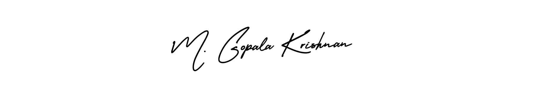 Design your own signature with our free online signature maker. With this signature software, you can create a handwritten (AmerikaSignatureDemo-Regular) signature for name M. Gopala Krishnan. M. Gopala Krishnan signature style 3 images and pictures png