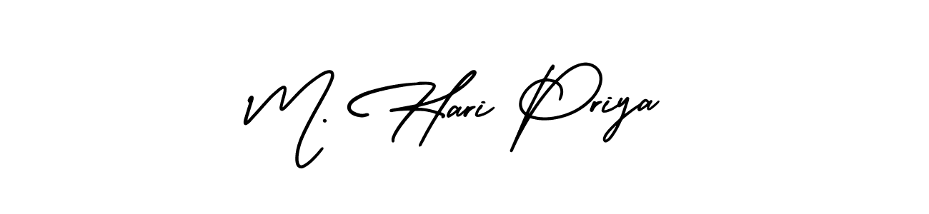 Make a beautiful signature design for name M. Hari Priya. With this signature (AmerikaSignatureDemo-Regular) style, you can create a handwritten signature for free. M. Hari Priya signature style 3 images and pictures png