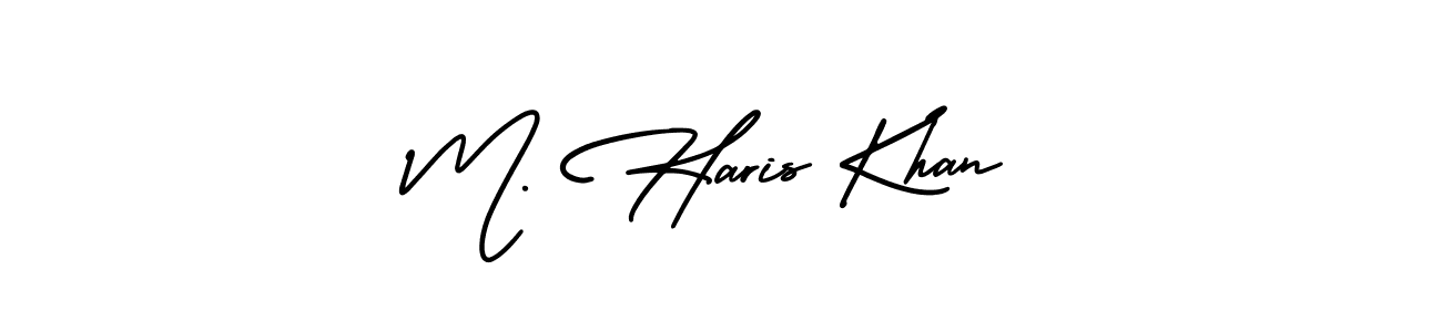 Design your own signature with our free online signature maker. With this signature software, you can create a handwritten (AmerikaSignatureDemo-Regular) signature for name M. Haris Khan. M. Haris Khan signature style 3 images and pictures png