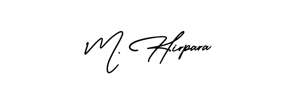 Also we have M. Hirpara name is the best signature style. Create professional handwritten signature collection using AmerikaSignatureDemo-Regular autograph style. M. Hirpara signature style 3 images and pictures png