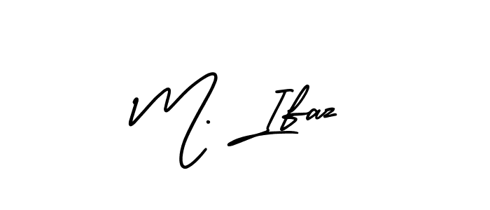 Use a signature maker to create a handwritten signature online. With this signature software, you can design (AmerikaSignatureDemo-Regular) your own signature for name M. Ifaz. M. Ifaz signature style 3 images and pictures png