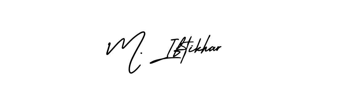 Design your own signature with our free online signature maker. With this signature software, you can create a handwritten (AmerikaSignatureDemo-Regular) signature for name M. Iftikhar. M. Iftikhar signature style 3 images and pictures png