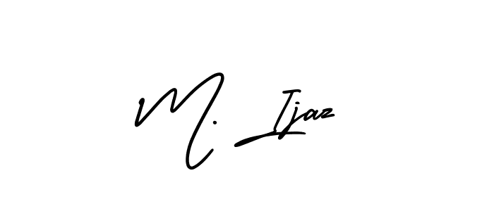 This is the best signature style for the M. Ijaz name. Also you like these signature font (AmerikaSignatureDemo-Regular). Mix name signature. M. Ijaz signature style 3 images and pictures png