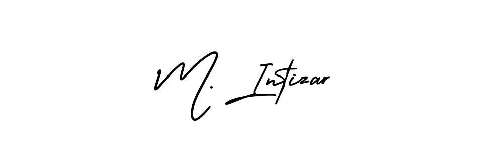 Design your own signature with our free online signature maker. With this signature software, you can create a handwritten (AmerikaSignatureDemo-Regular) signature for name M. Intizar. M. Intizar signature style 3 images and pictures png