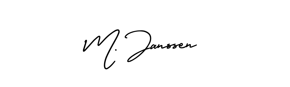 This is the best signature style for the M. Janssen name. Also you like these signature font (AmerikaSignatureDemo-Regular). Mix name signature. M. Janssen signature style 3 images and pictures png