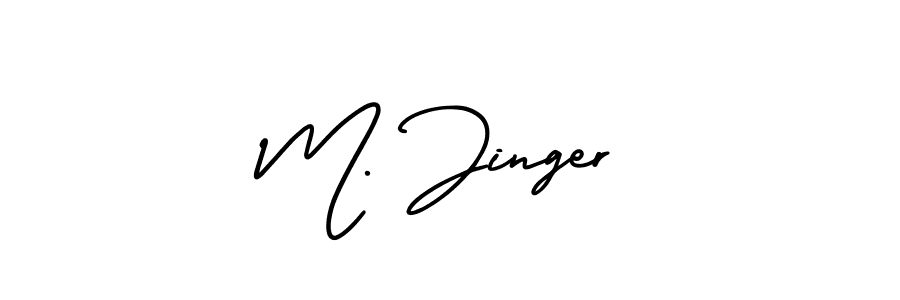 Also You can easily find your signature by using the search form. We will create M. Jinger name handwritten signature images for you free of cost using AmerikaSignatureDemo-Regular sign style. M. Jinger signature style 3 images and pictures png