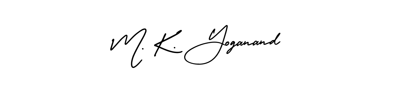 AmerikaSignatureDemo-Regular is a professional signature style that is perfect for those who want to add a touch of class to their signature. It is also a great choice for those who want to make their signature more unique. Get M. K. Yoganand name to fancy signature for free. M. K. Yoganand signature style 3 images and pictures png