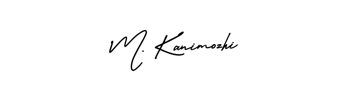 Use a signature maker to create a handwritten signature online. With this signature software, you can design (AmerikaSignatureDemo-Regular) your own signature for name M. Kanimozhi. M. Kanimozhi signature style 3 images and pictures png