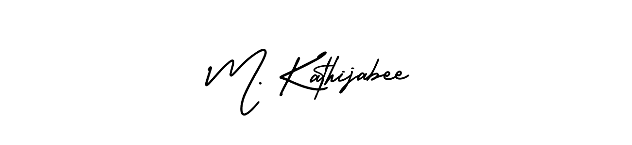 Also You can easily find your signature by using the search form. We will create M. Kathijabee name handwritten signature images for you free of cost using AmerikaSignatureDemo-Regular sign style. M. Kathijabee signature style 3 images and pictures png