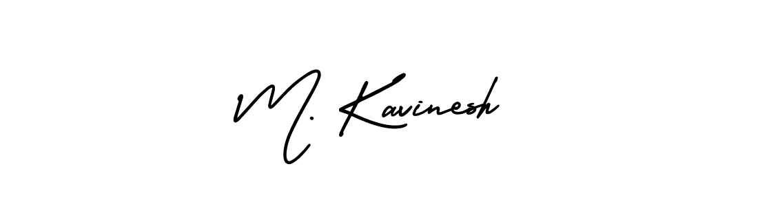 Use a signature maker to create a handwritten signature online. With this signature software, you can design (AmerikaSignatureDemo-Regular) your own signature for name M. Kavinesh. M. Kavinesh signature style 3 images and pictures png