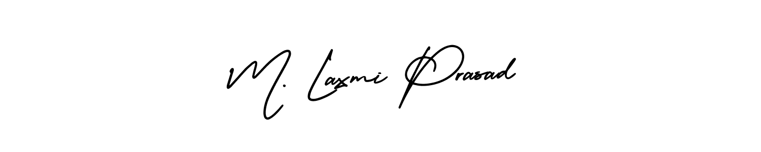 Use a signature maker to create a handwritten signature online. With this signature software, you can design (AmerikaSignatureDemo-Regular) your own signature for name M. Laxmi Prasad. M. Laxmi Prasad signature style 3 images and pictures png