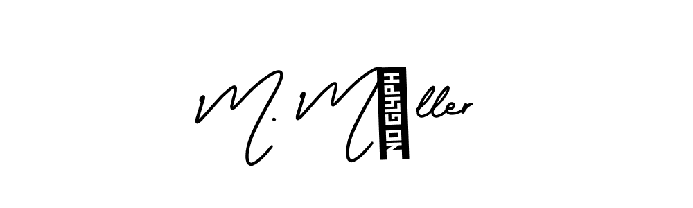 Create a beautiful signature design for name M. Müller. With this signature (AmerikaSignatureDemo-Regular) fonts, you can make a handwritten signature for free. M. Müller signature style 3 images and pictures png