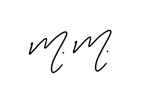 Create a beautiful signature design for name M. M.. With this signature (AmerikaSignatureDemo-Regular) fonts, you can make a handwritten signature for free. M. M. signature style 3 images and pictures png