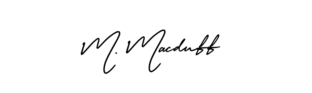 AmerikaSignatureDemo-Regular is a professional signature style that is perfect for those who want to add a touch of class to their signature. It is also a great choice for those who want to make their signature more unique. Get M. Macduff name to fancy signature for free. M. Macduff signature style 3 images and pictures png