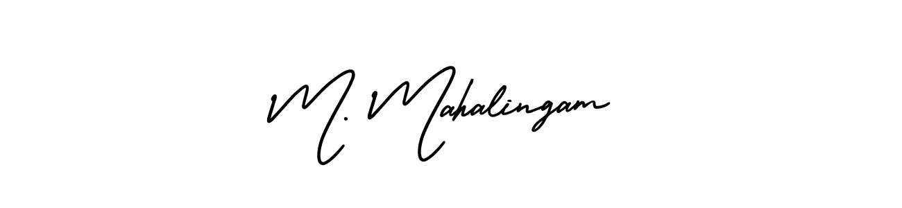 if you are searching for the best signature style for your name M. Mahalingam. so please give up your signature search. here we have designed multiple signature styles  using AmerikaSignatureDemo-Regular. M. Mahalingam signature style 3 images and pictures png